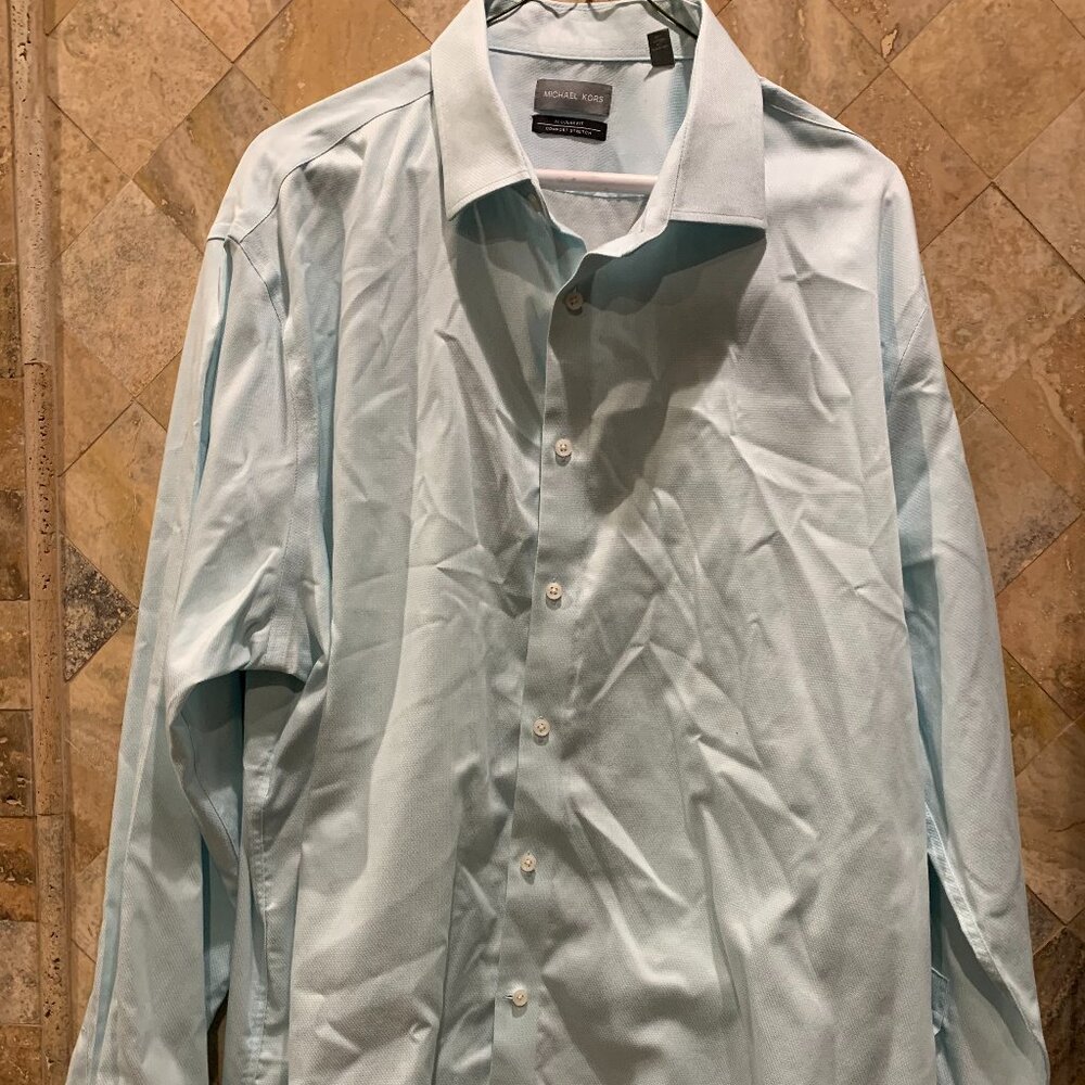 Michael Kors Light Blue Shirt 18.1/2 34 35